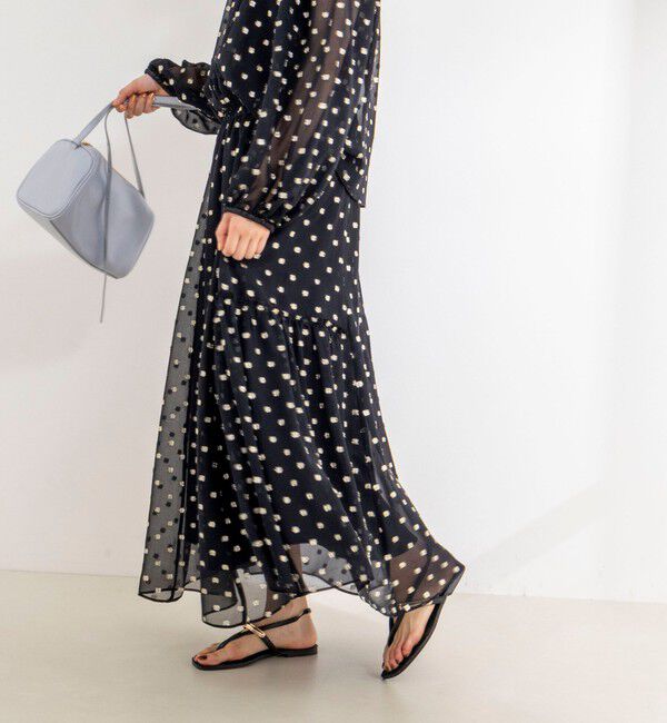 NOLLEY'S sophi「《セットアップ対応》ラメカットジャガードフレアスカート」|フレア|