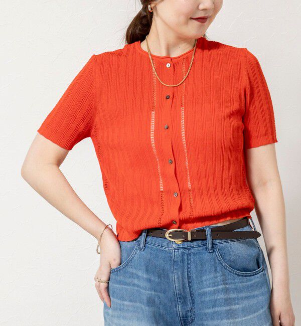 NOLLEY'S sophi「【WALANCE/ワランス】paper rib knit 2way tops」|カーディガン|ボルドー