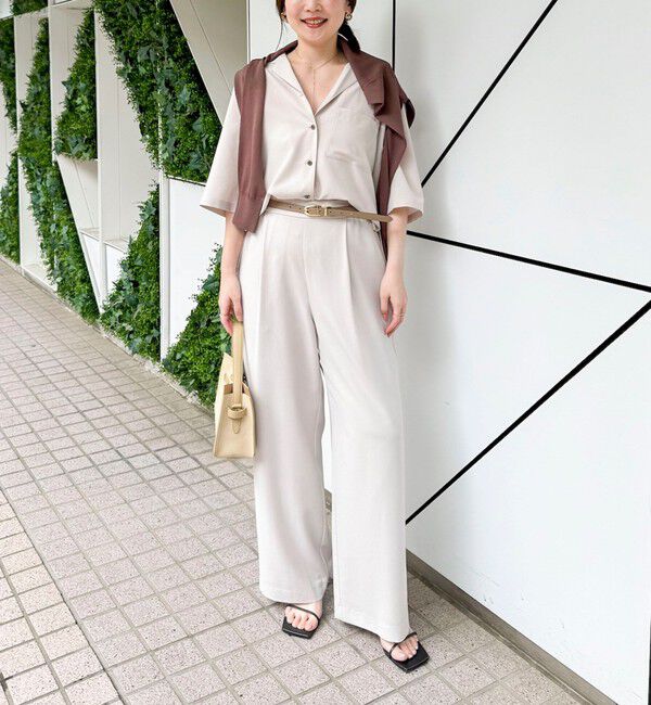 NOLLEY'S sophi「《セットアップ対応》ウォッシャブルエアリージョーゼットイージーワイドパンツ」|その他|