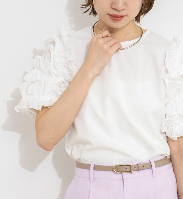 NOLLEY'S「【WEB限定】袖コンシャスプルオーバー」|Tシャツ・カットソー|オフホワイト