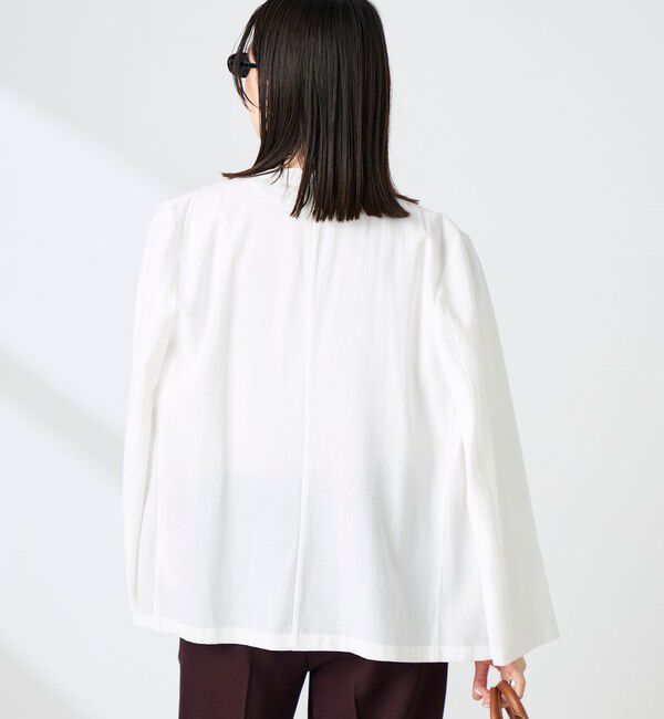 NOLLEY'S sophi「ウォッシャブルリネナチュールシアージャケット」|テーラードジャケット|