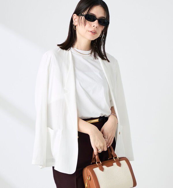 NOLLEY'S sophi「ウォッシャブルリネナチュールシアージャケット」|テーラードジャケット|