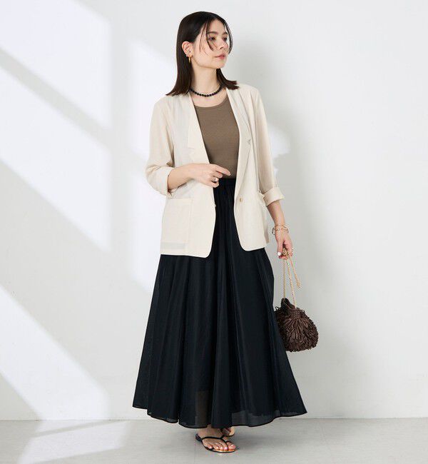 NOLLEY'S sophi「ウォッシャブルリネナチュールシアージャケット」|テーラードジャケット|