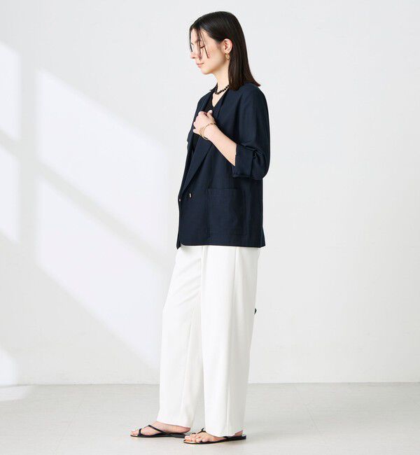 NOLLEY'S sophi「ウォッシャブルリネナチュールシアージャケット」|テーラードジャケット|