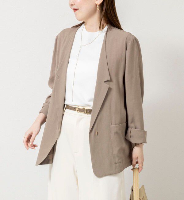 NOLLEY'S sophi「ウォッシャブルリネナチュールシアージャケット」|テーラードジャケット|