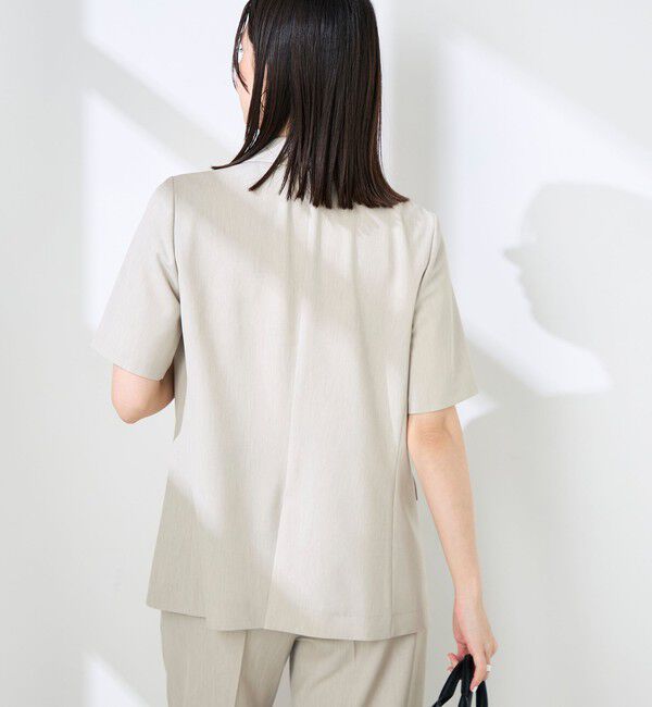 NOLLEY'S sophi「《セットアップ対応》ウォッシャブルドライツイルハーフスリーブジャケット」|テーラードジャケット|