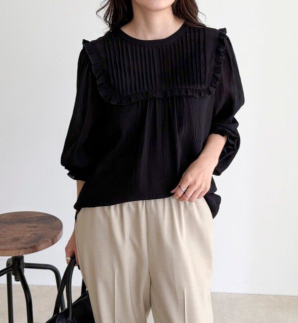fredy emue「ピンタックギャザーブラウス」|シャツ・ブラウス|