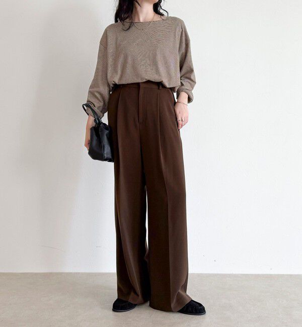 fredy emue「【人気商品の新型】とろみwarmタックスラックス」|スラックス|