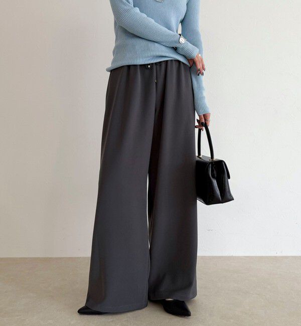 fredy emue「【リピーター続出！/高身長サイズあり】とろみWarmストレートイージーパンツ」|チノ|