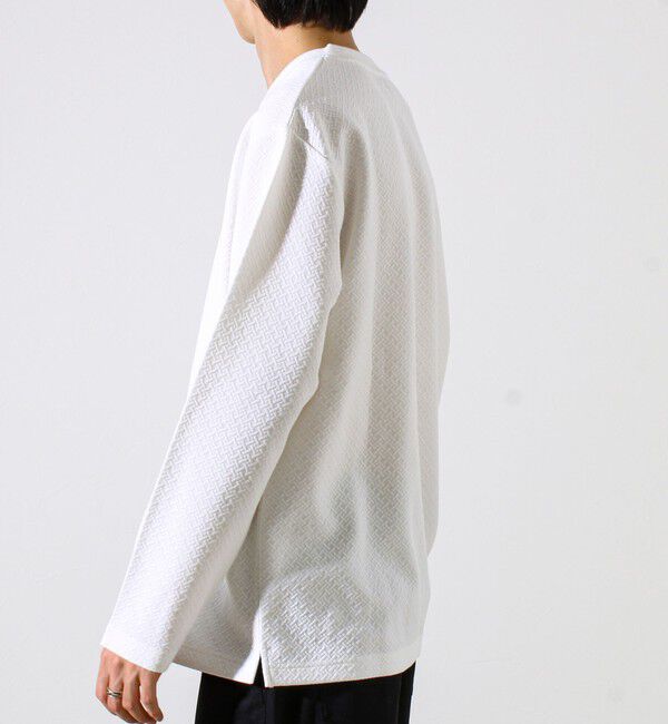 GLOSTER「【人気シリーズ第2弾】【新柄ジャガード登場】フクレクロスジャガードロンT」|Tシャツ・カットソー|