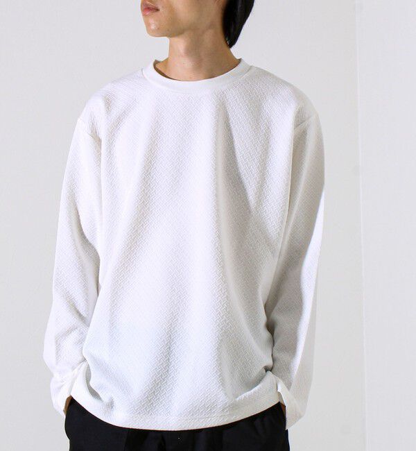 GLOSTER「【人気シリーズ第2弾】【新柄ジャガード登場】フクレクロスジャガードロンT」|Tシャツ・カットソー|