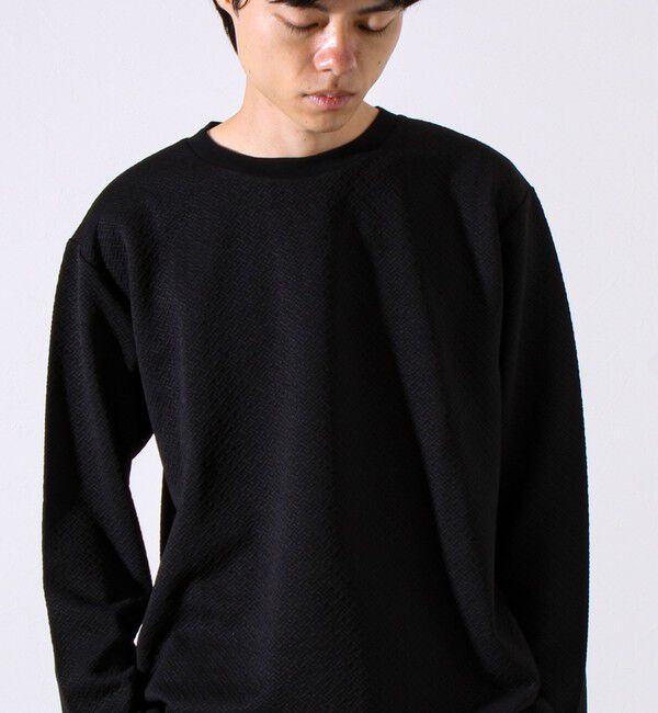 GLOSTER「【人気シリーズ第2弾】【新柄ジャガード登場】フクレクロスジャガードロンT」|Tシャツ・カットソー|