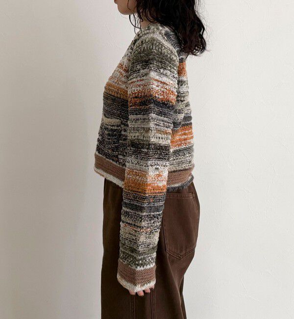 fredy emue「ツイードボーダーカーディガン」|カーディガン|