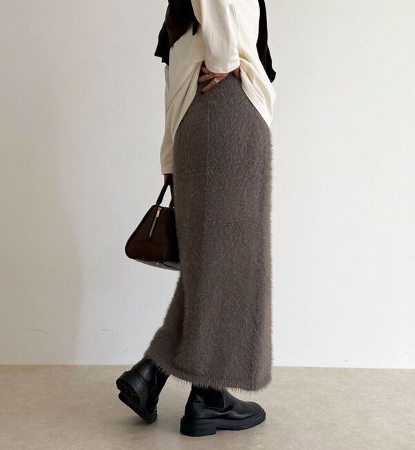 fredy emue「シャギーニットスカート」|タイト|