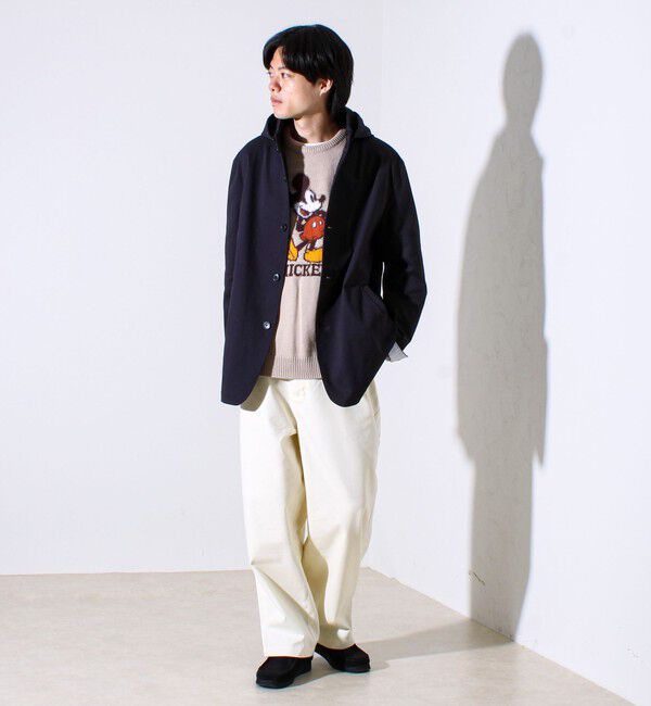 GLOSTER「【GLOSTER定番/ビジカジ対応】コードストライプ スタンドフードブルゾン」|ブルゾン・スタジャン|