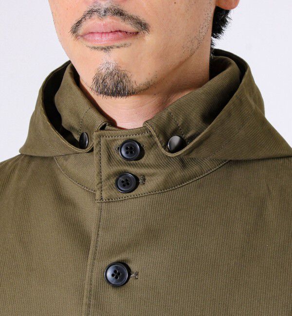 GLOSTER「【GLOSTER定番/ビジカジ対応】コードストライプ スタンドフードブルゾン」|ブルゾン・スタジャン|