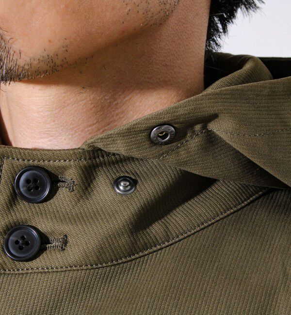 GLOSTER「【GLOSTER定番/ビジカジ対応】コードストライプ スタンドフードブルゾン」|ブルゾン・スタジャン|