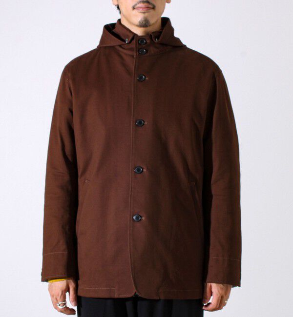 GLOSTER「【GLOSTER定番/ビジカジ対応】コードストライプ スタンドフードブルゾン」|ブルゾン・スタジャン|