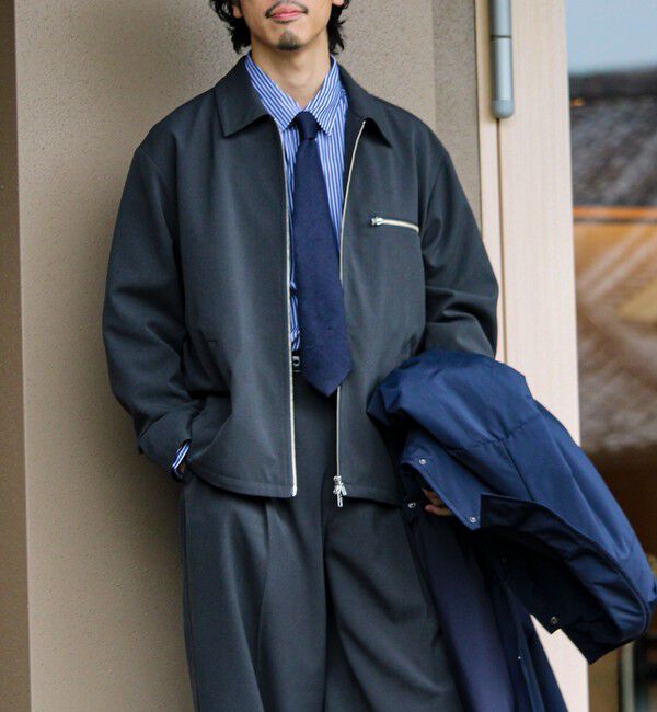 GLOSTER「【セットアップ対応】ウールライクジップジャケット」|ブルゾン・スタジャン|