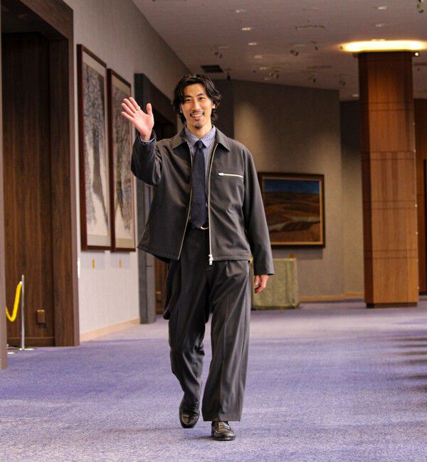 GLOSTER「【セットアップ対応】ウールライクジップジャケット」|ブルゾン・スタジャン|