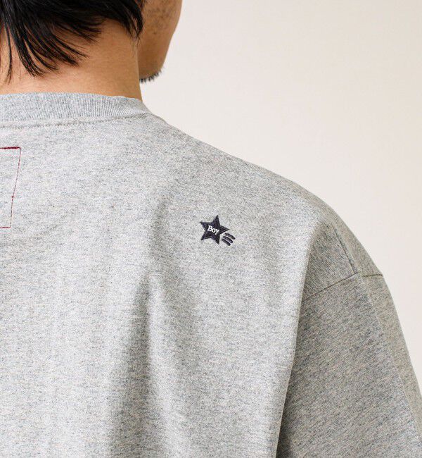GLOSTER「【BOY刺繍】裏グラデーション ワンポイント半袖Tシャツ」|Tシャツ・カットソー|