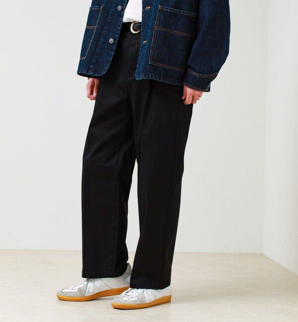 GLOSTER「【大人の万能パンツ】タックチノイージートラウザー」|チノ|