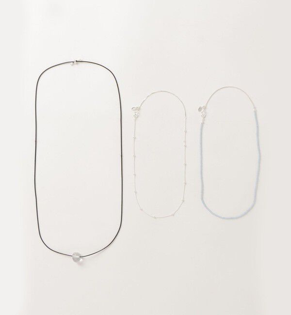 fredy emue「ガラスストーン3種セットネックレス」|ネックレス|