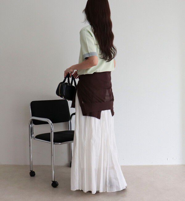 fredy emue「【接触冷感】配色ポロ衿半袖ニットプルオーバー」|ニット・セーター|