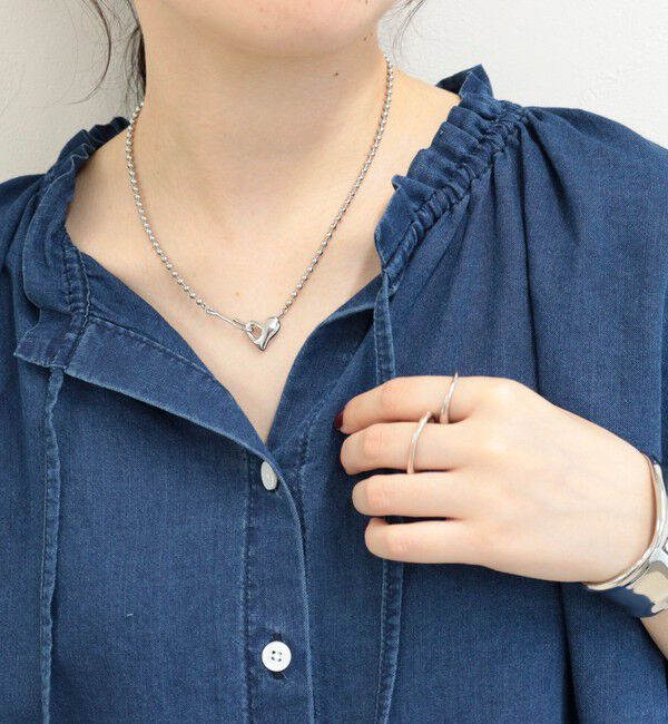 fredy emue「ハートフックステンレスネックレス」|ネックレス|シルバー