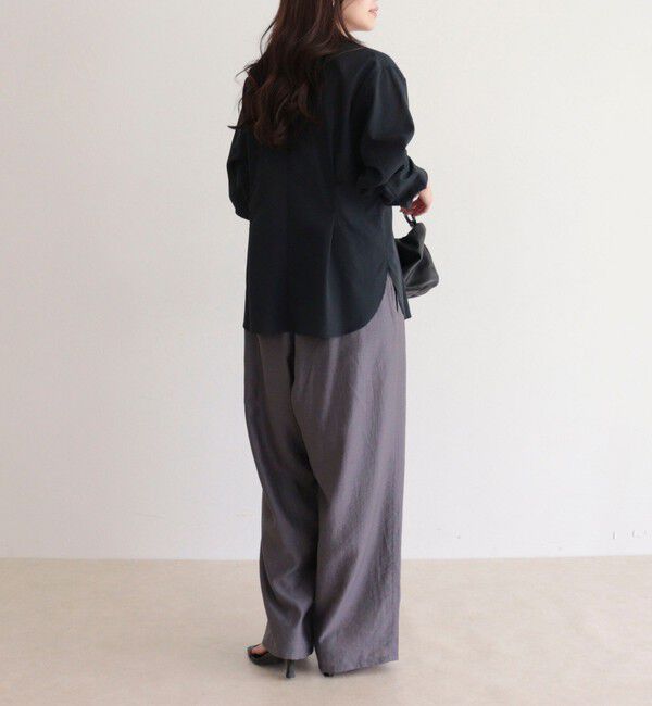 fredy emue「【人気アイテムの夏バージョン】リネン混シアーテーラードシャツ」|シャツ・ブラウス|