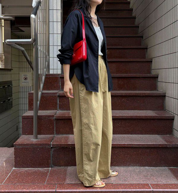 fredy emue「【人気アイテムの夏バージョン】リネン混シアーテーラードシャツ」|シャツ・ブラウス|