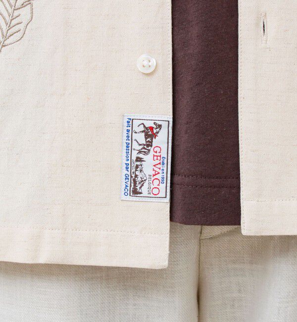 GLOSTER「【GEVACO/ゲバコ】刺繍オープンカラーシャツ」|シャツ・ブラウス|