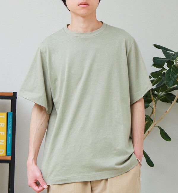 GLOSTER「【GEVACO/ゲバコ】リネンバスクTシャツ」|Tシャツ・カットソー|カーキ