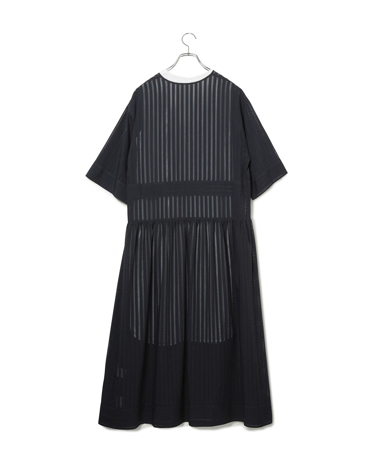 ROPE「シャドーストライプ/楊柳 レイヤードワンピース」|ワンピース|