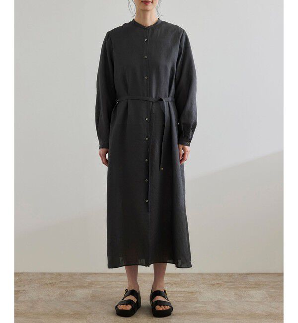 ROPE「【WEB・一部店舗限定】フロントオープンシャツワンピース/洗える」|ワンピース|