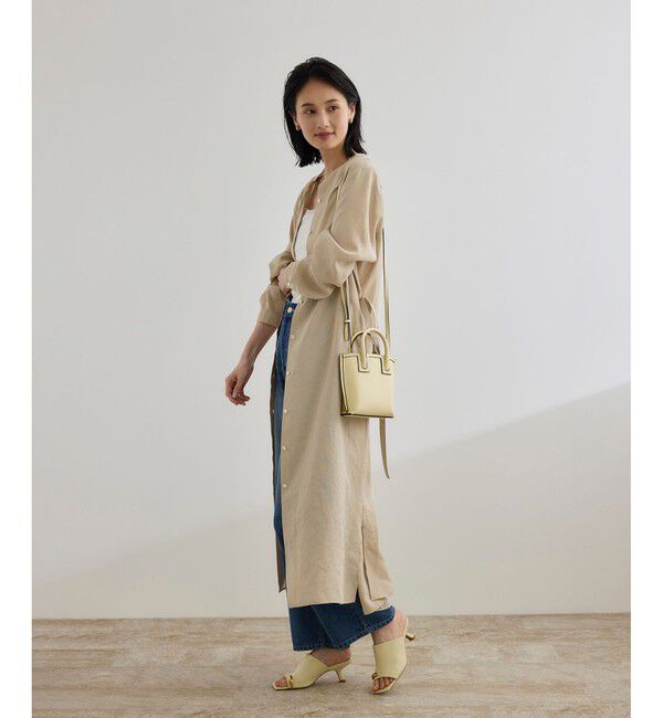 ROPE「【WEB・一部店舗限定】フロントオープンシャツワンピース/洗える」|ワンピース|