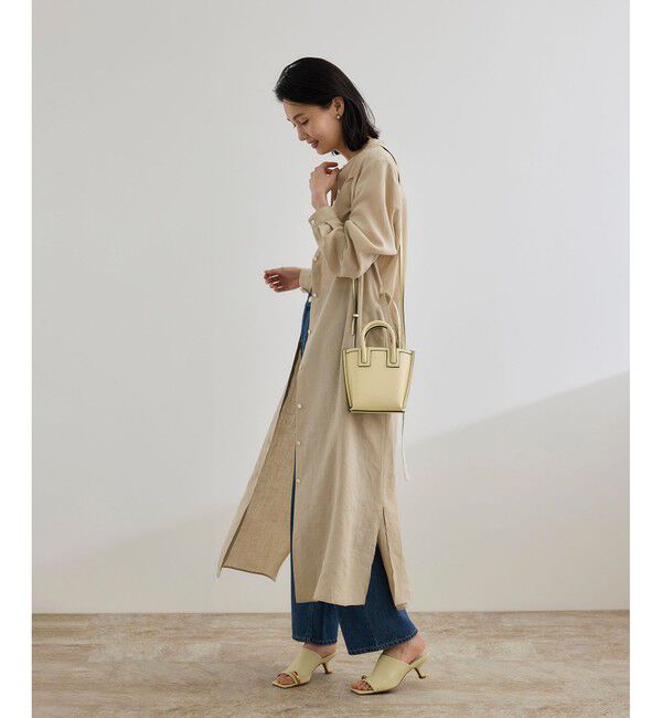 ROPE「【WEB・一部店舗限定】フロントオープンシャツワンピース/洗える」|ワンピース|