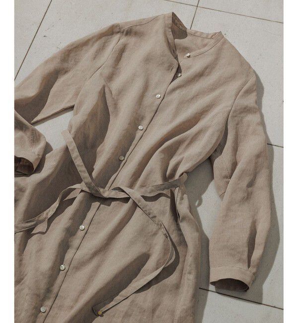 ROPE「【WEB・一部店舗限定】フロントオープンシャツワンピース/洗える」|ワンピース|