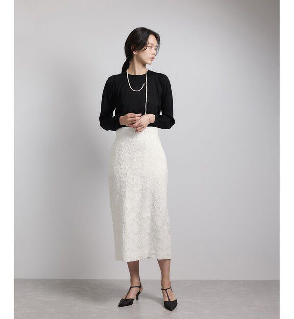 ROPE「ジャガードタイトスカート/セットアップ対応」|スカート|