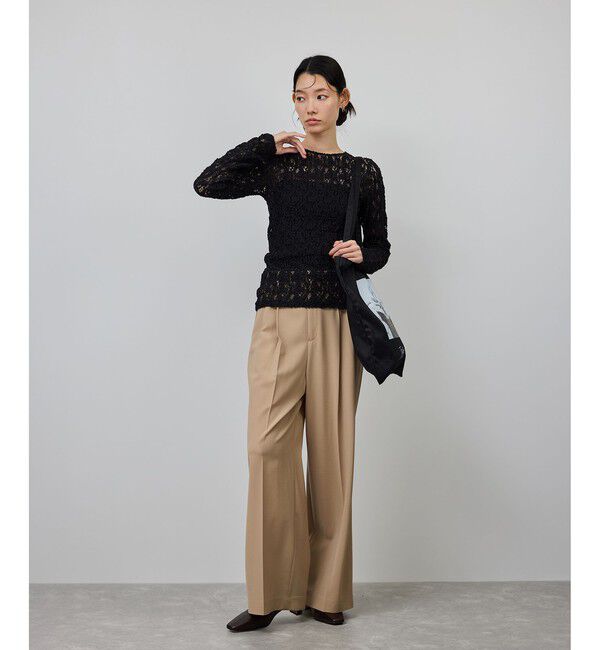 ROPE「ストレッチレースカットソー/イージーケア」|Tシャツ・カットソー|