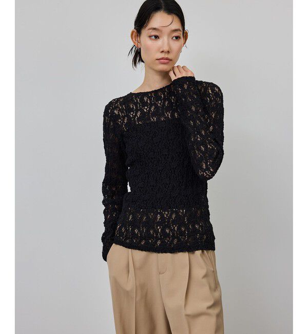 ROPE「ストレッチレースカットソー/イージーケア」|Tシャツ・カットソー|