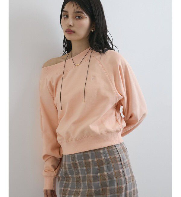 VIS「【2WAY】ワンオフショルダー胸刺繍スウェットプルオーバー」|スウェット・ジャージ|