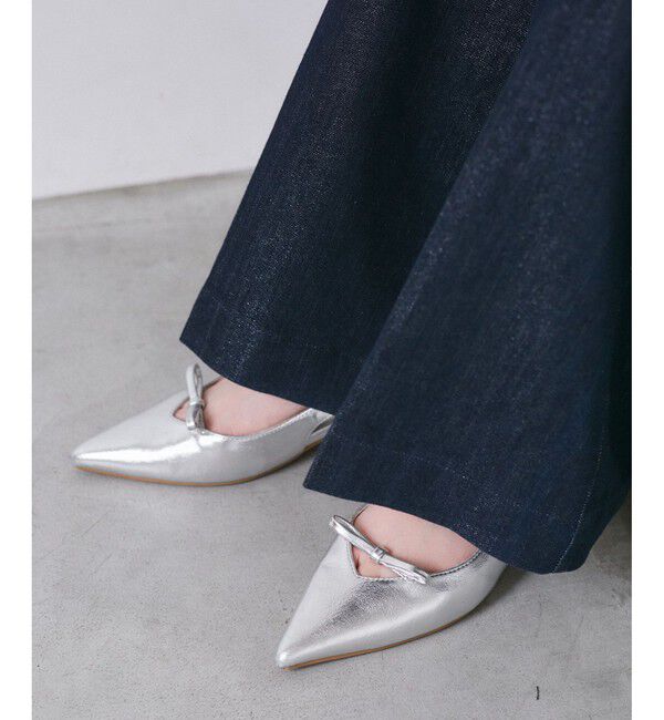 VIS「スリングバックリボンミュール」|パンプス|