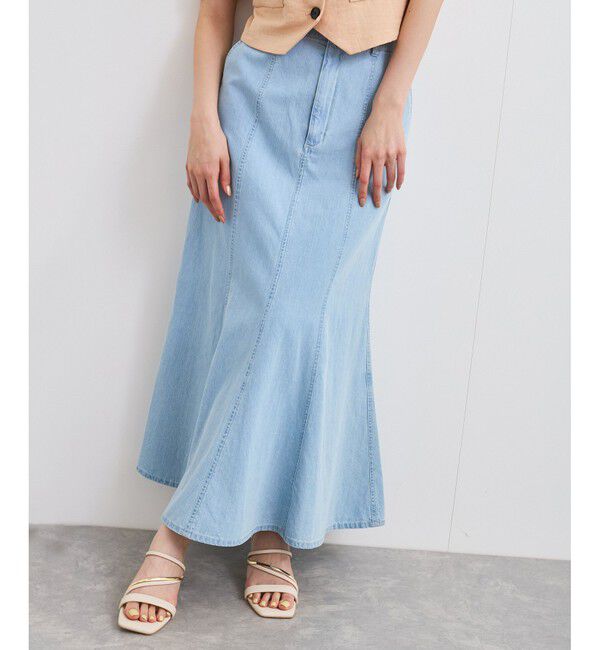 VIS「ライトデニムマーメイドスカート」|スカート|