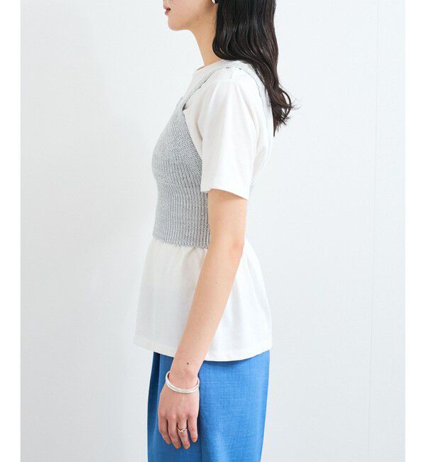 VIS「スパンコールニットビスチェ」|キャミソール|