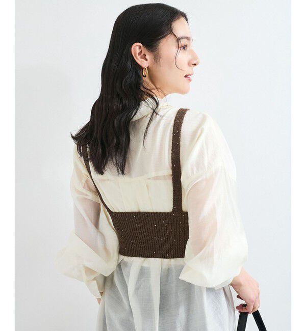 VIS「スパンコールニットビスチェ」|キャミソール|