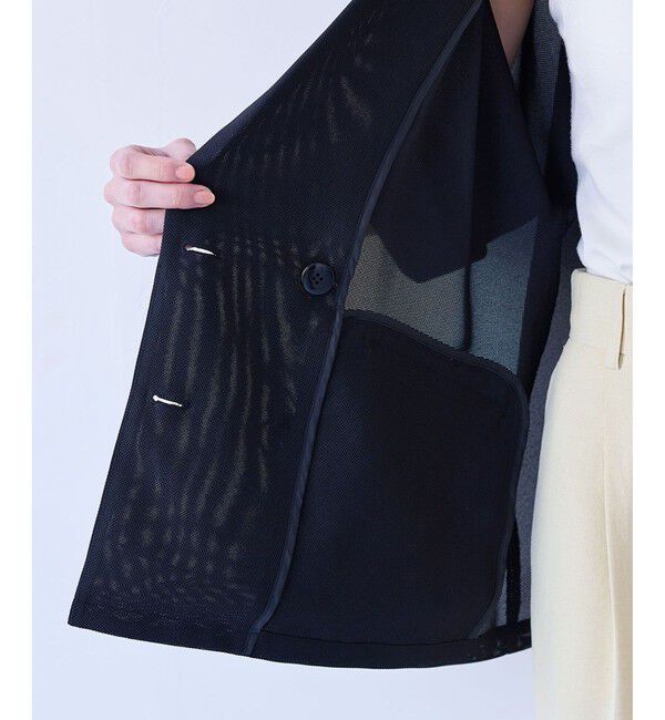 VIS「【洗える】メッシュドルマンサマージャケット」|テーラードジャケット|