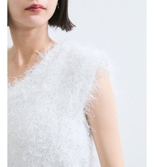 VIS「【WEB限定サイズ:MT/着丈が選べる】【洗える】フェザーヤーンニットベスト」|ニット・セーター|