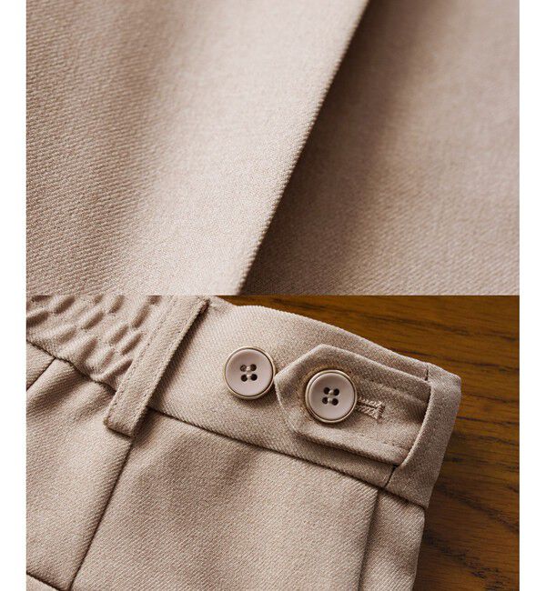 VIS「【美easy】ウーリッシュワンタックワイドパンツ【セットアップ対応/洗える】」|スラックス|