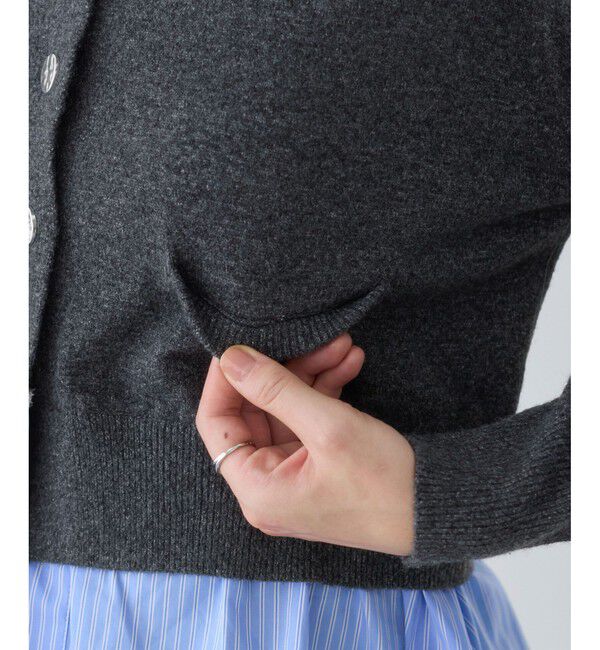 VIS「シャツレイヤード風メタルボタンカーディガン」|カーディガン|